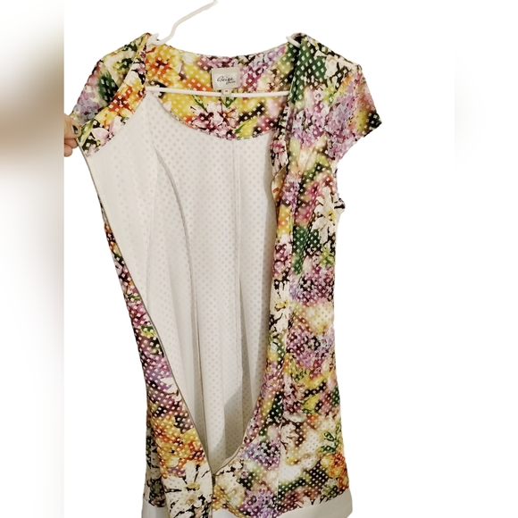 Floral layered Mesh spring summer dress size 10 - Picture 3 of 4